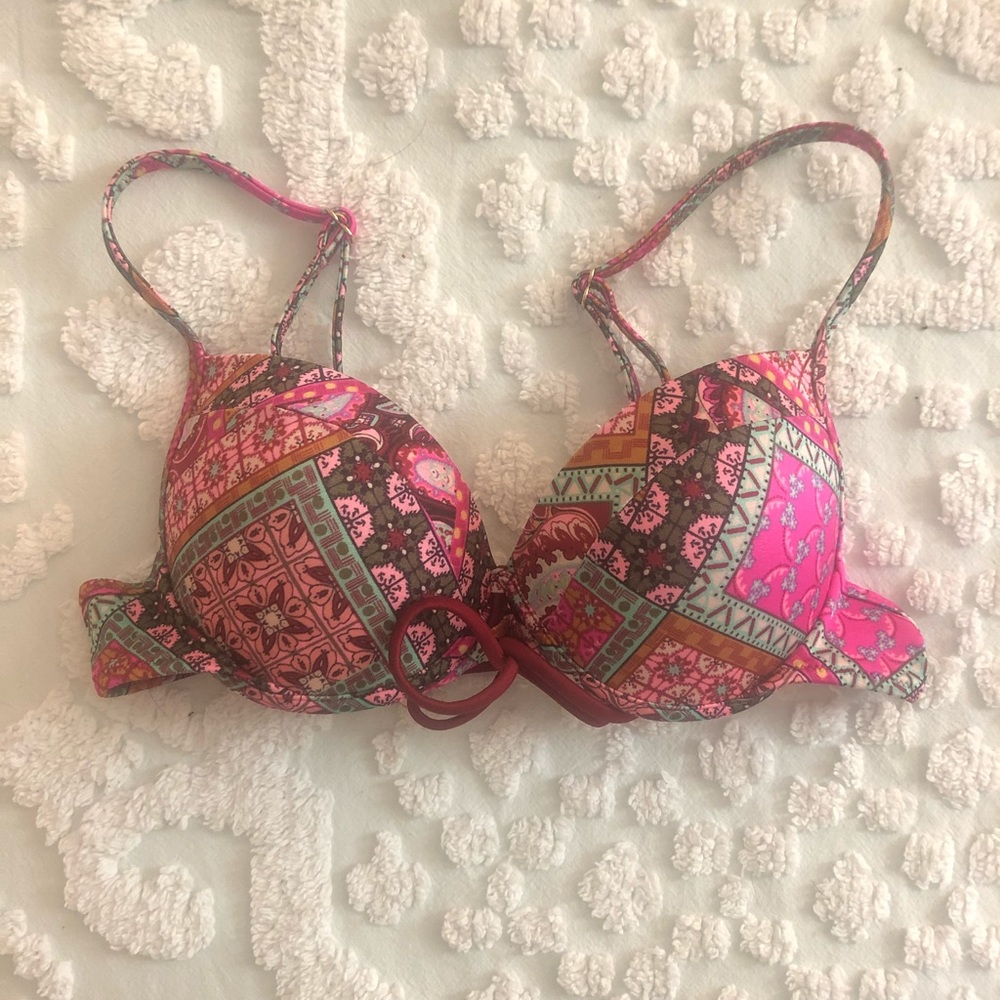 Patterned Push Up Bikini Top